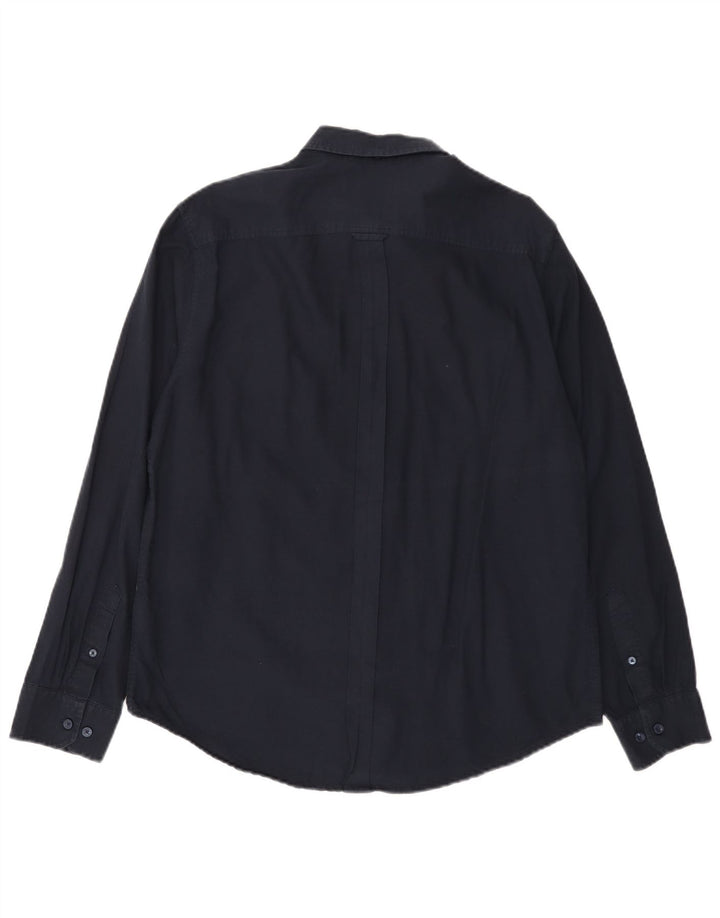 Ben Sherman Mens Shirt Large Navy Blue Cotton