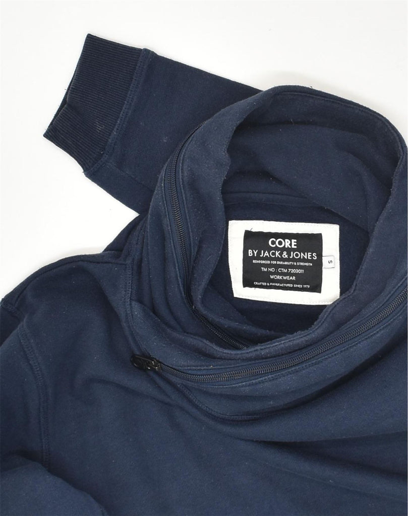 JACK & JONES Mens Workwear Shawl Neck Sweatshirt Jumper Small Blue Cotton | Vintage Jack & Jones | Thrift | Second-Hand Jack & Jones | Used Clothing | Messina Hembry 