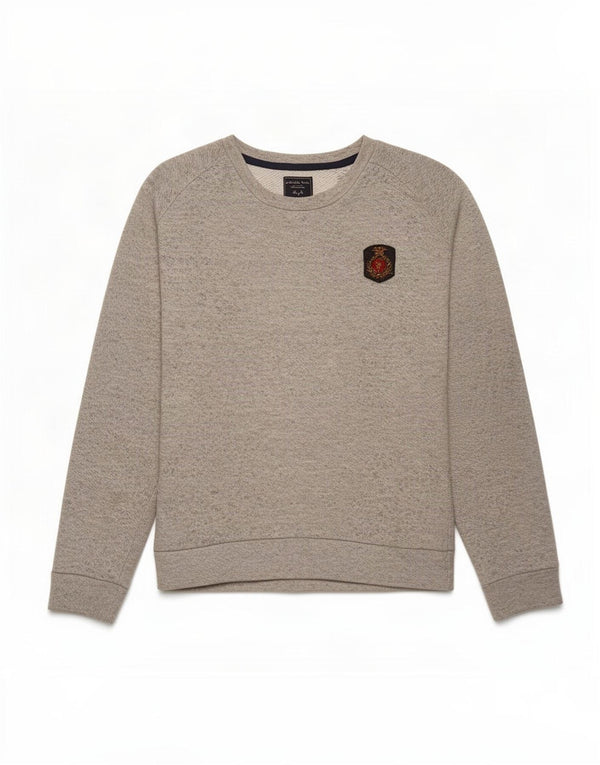 Zara Mens Sweatshirt Jumper Large Grey Flecked Polyester