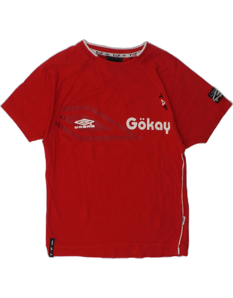 UMBRO Boys Turkiye Graphic T-Shirt Top 7-8 Years Red | Vintage Umbro | Thrift | Second-Hand Umbro | Used Clothing | Messina Hembry 