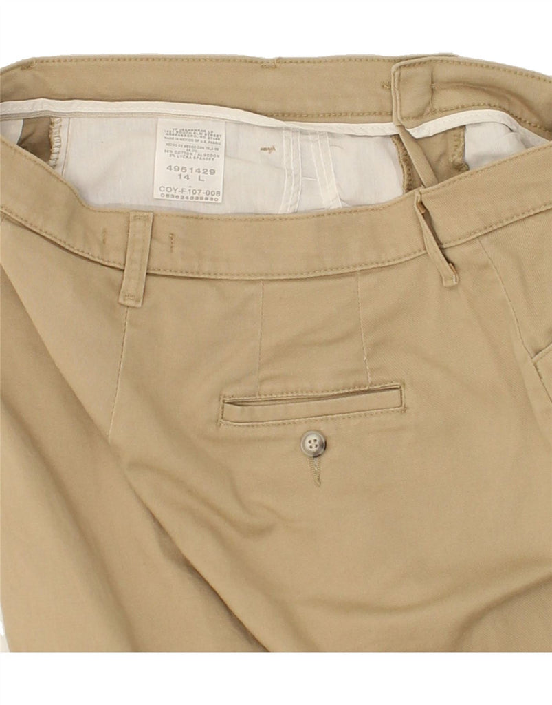 LEE Womens Long High Waist Slim Casual Trousers US 14 XL W34 L33 Beige | Vintage Lee | Thrift | Second-Hand Lee | Used Clothing | Messina Hembry 