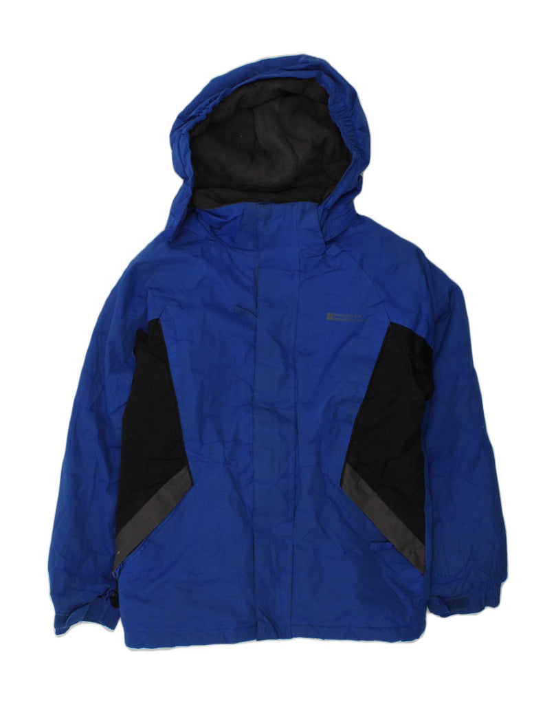 MOUNTAIN WAREHOUSE Boys Hooded Windbreaker Jacket 9-10 Years Blue | Vintage Mountain Warehouse | Thrift | Second-Hand Mountain Warehouse | Used Clothing | Messina Hembry 