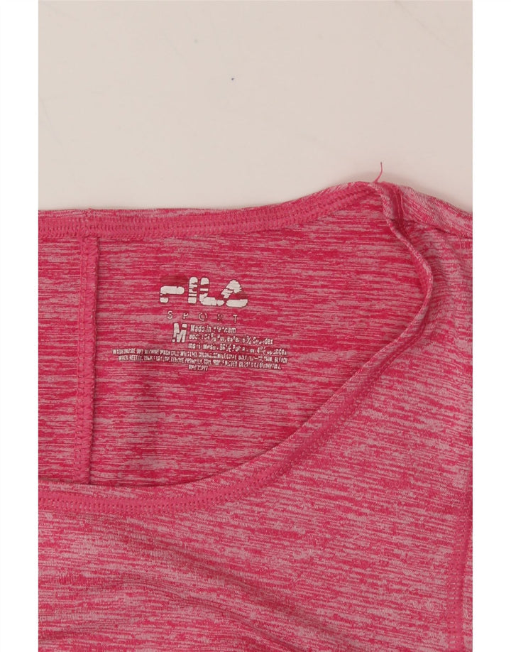 FILA Womens Vest Top UK 12 Medium Pink Flecked Vintage Fila and Second-Hand Fila from Messina Hembry 