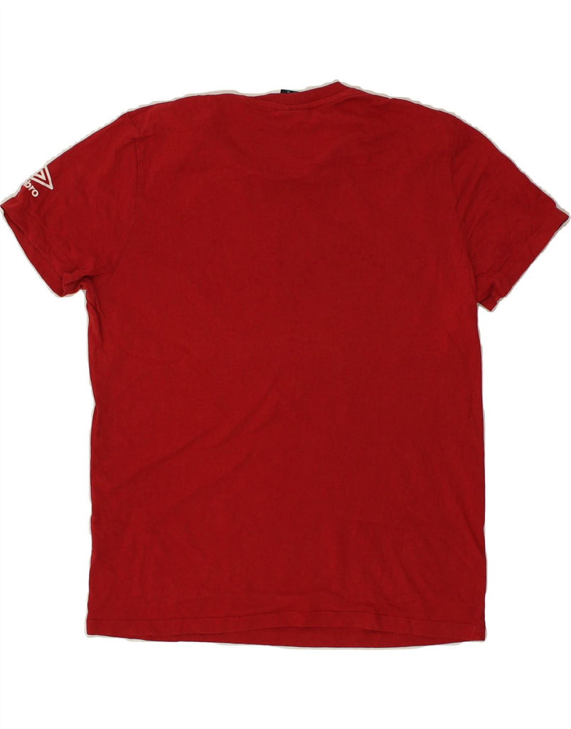 UMBRO Mens Graphic T-Shirt Top Medium Red Cotton Vintage Umbro and Second-Hand Umbro from Messina Hembry 