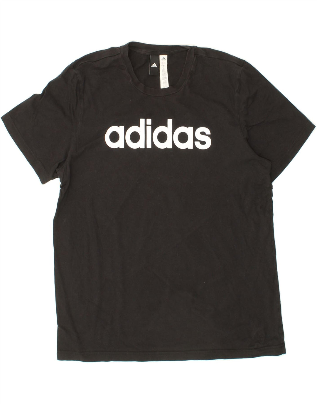 ADIDAS Mens Graphic T-Shirt Top Large Black Cotton Vintage Adidas and Second-Hand Adidas from Messina Hembry 