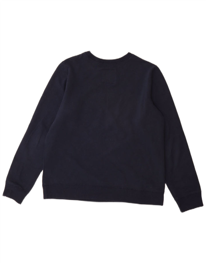 Hollister Mens Graphic Sweatshirt Jumper Medium Navy Blue Cotton