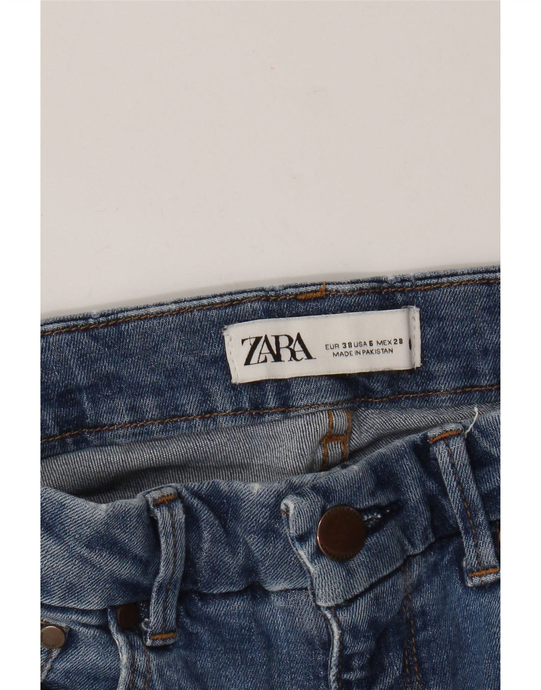 Zara Womens Flared Jeans EU 38 Small W28 L27 Blue