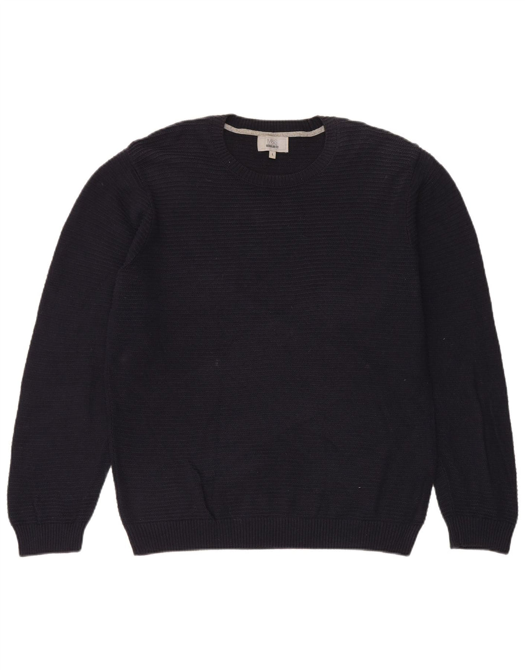 Marks & Spencer Mens Regular Fit Crew Neck Jumper Sweater Large Navy Blue