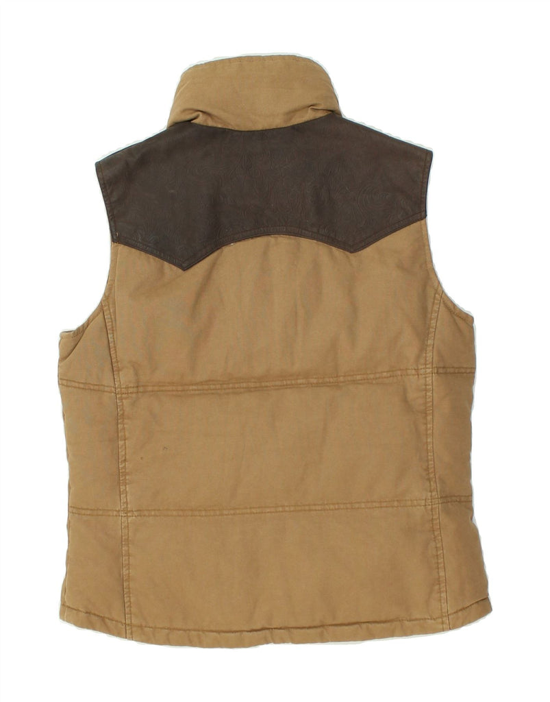 MASSIMO DUTTI Mens Padded Gilet UK 38 Medium Brown Colourblock | Vintage Massimo Dutti | Thrift | Second-Hand Massimo Dutti | Used Clothing | Messina Hembry 