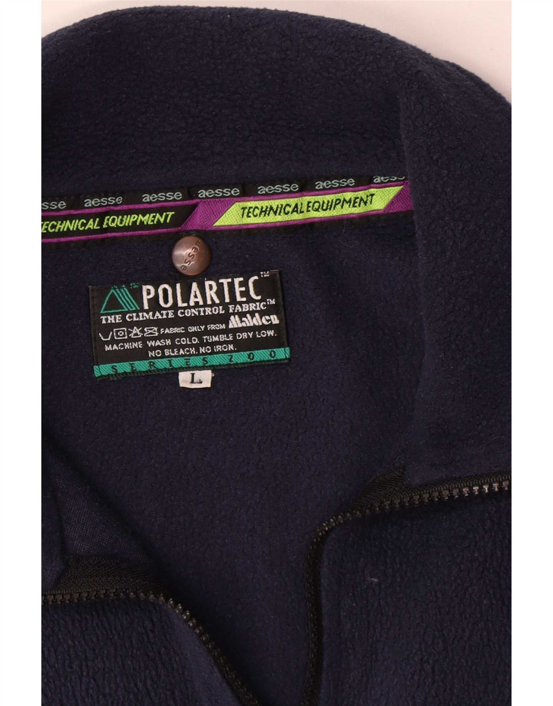 Aesse Mens Fleece Jacket UK 40 Large Navy Blue Polyester
