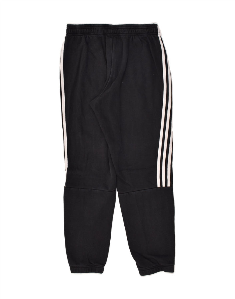 ADIDAS Womens Tracksuit Trousers UK 12 Medium Black Cotton | Vintage Adidas | Thrift | Second-Hand Adidas | Used Clothing | Messina Hembry 