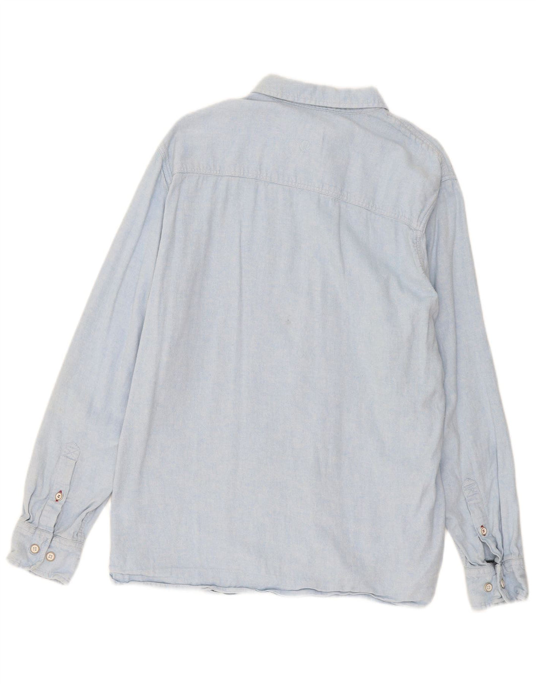 Fat Face Mens Flannel Shirt Large Blue Linen