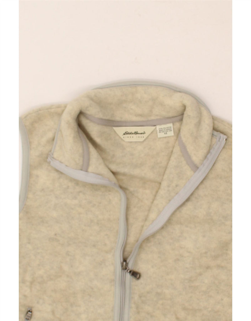 EDDIE BAUER Womens Fleece Gilet UK 6 XS Beige Polyester Vintage Eddie Bauer and Second-Hand Eddie Bauer from Messina Hembry 