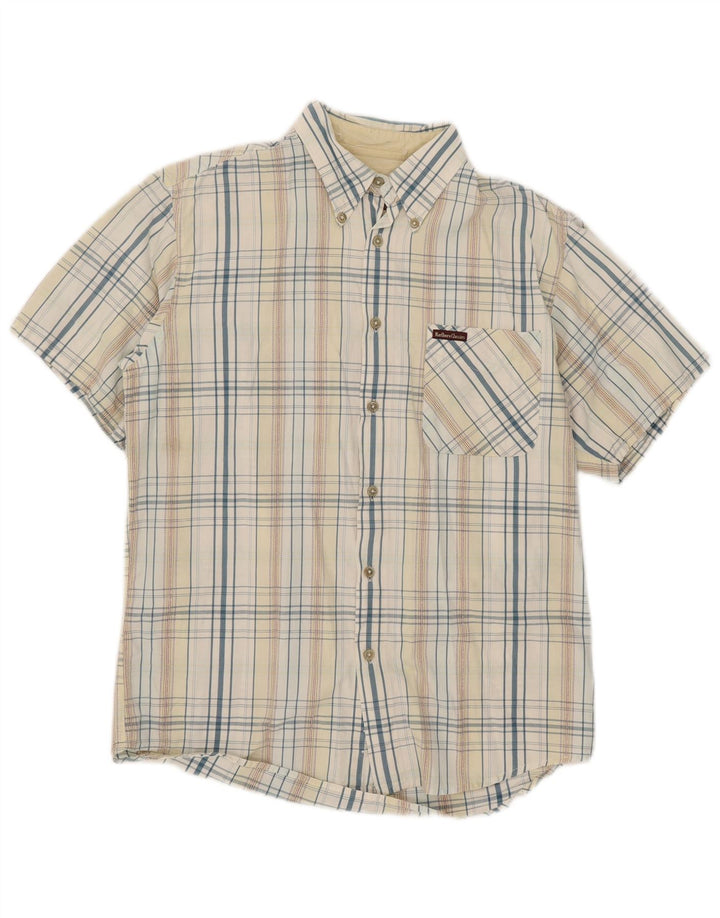 Marlboro Classics Mens Short Sleeve Shirt Medium Multicoloured Check Cotton