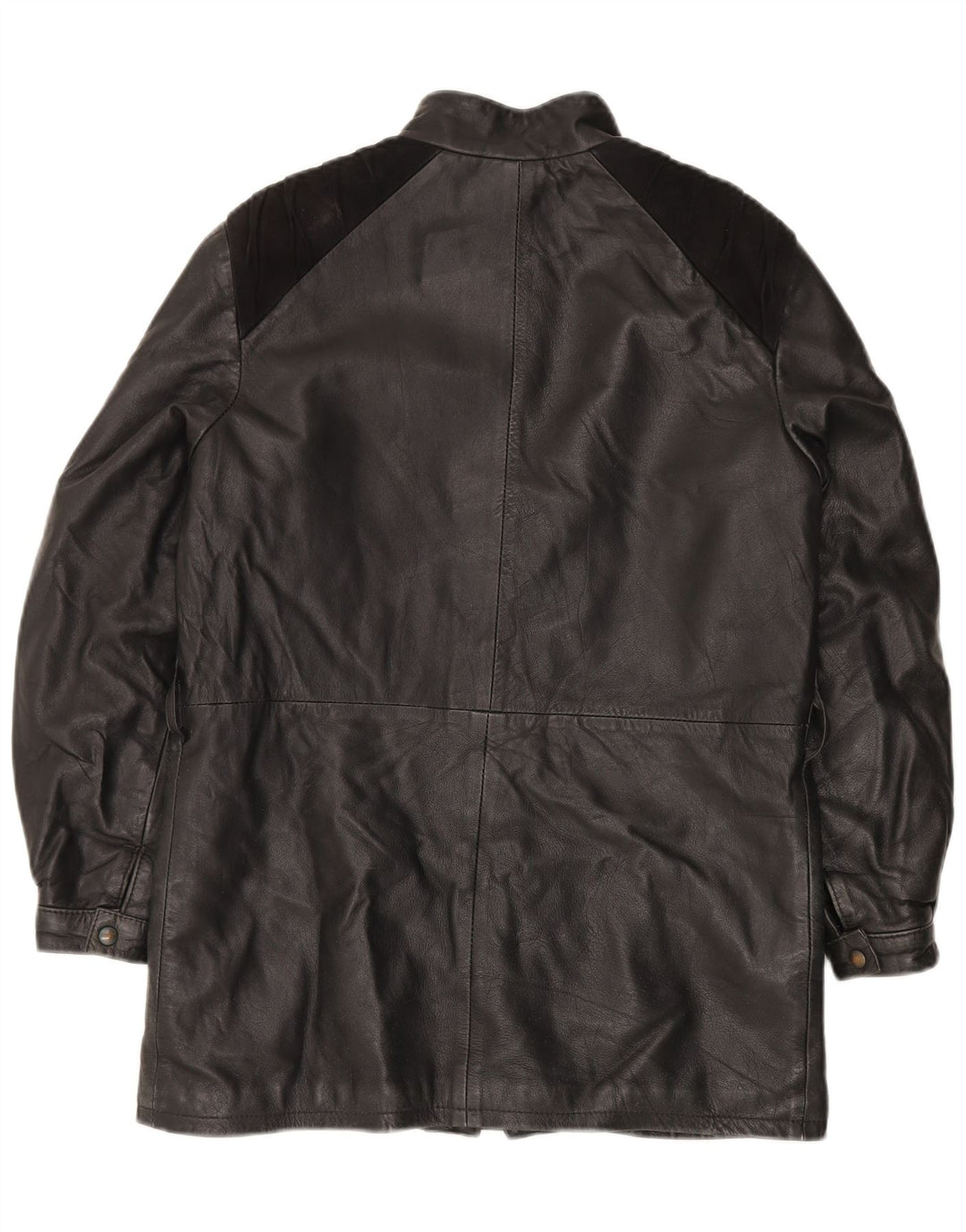 Dama Womens Leather Jacket IT 44 Medium Black Colourblock Leather