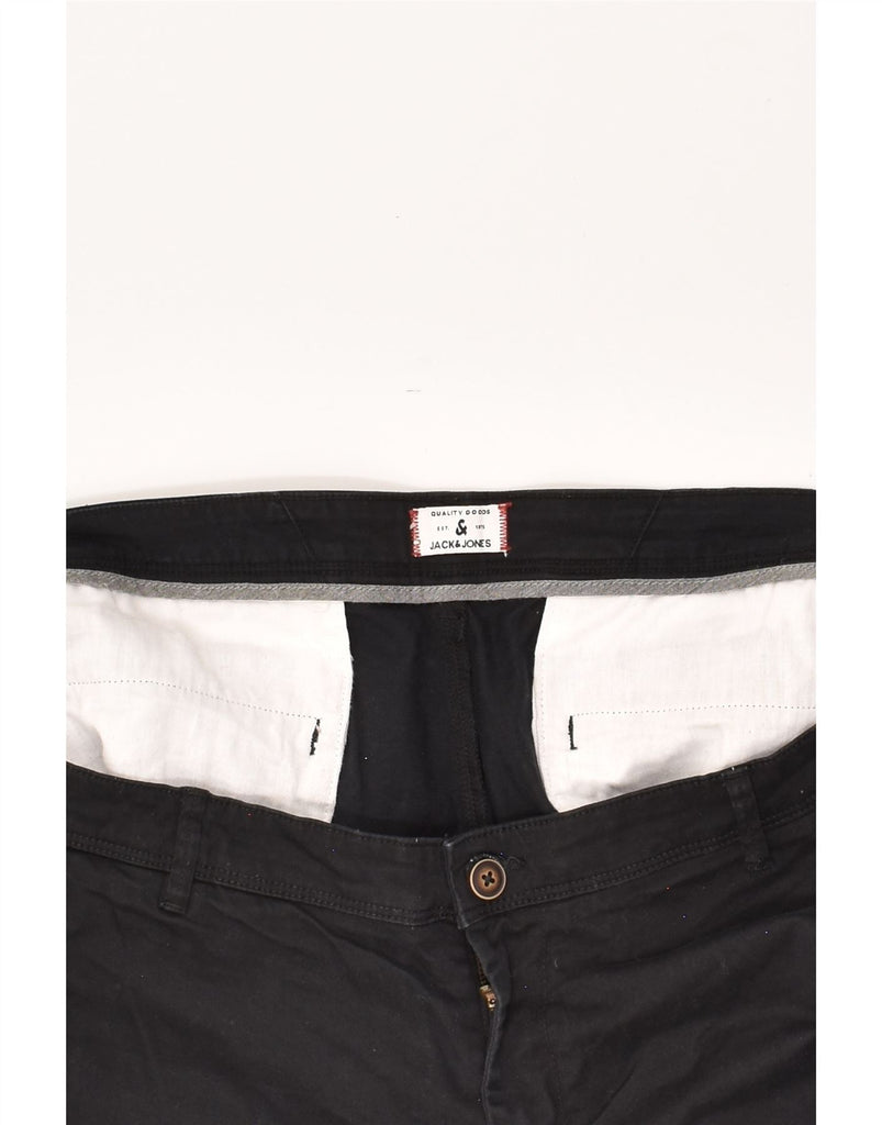 JACK & JONES Mens Marco Slim Chino Trousers W46 L32  Black Cotton | Vintage Jack & Jones | Thrift | Second-Hand Jack & Jones | Used Clothing | Messina Hembry 