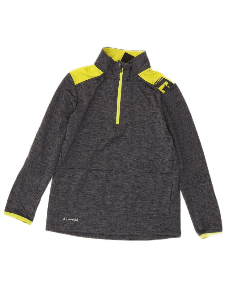Russell Athletic Boys Pullover Tracksuit Top 7-8 Years Medium Grey