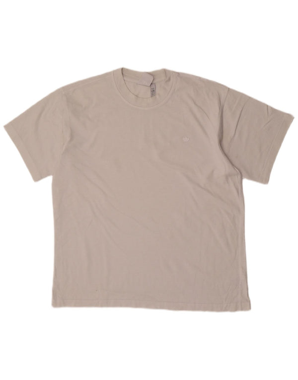 Adidas Mens T-Shirt Top Large White Cotton