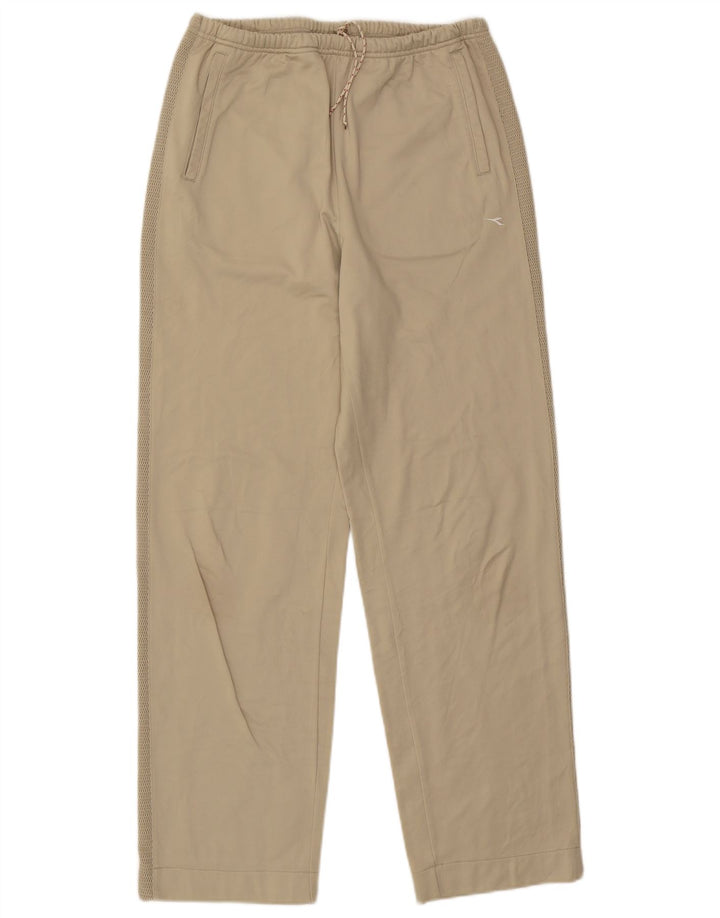 DIADORA Womens Tracksuit Trousers UK 16 Large  Beige Polyester