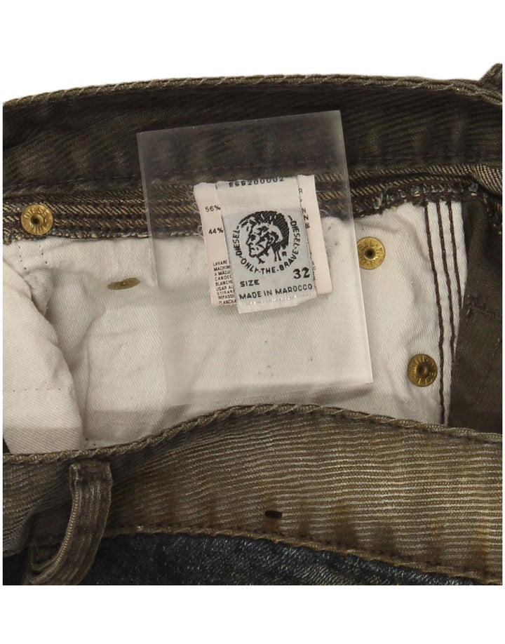 Diesel Womens Straight Jeans W32 L32 Khaki Polyester