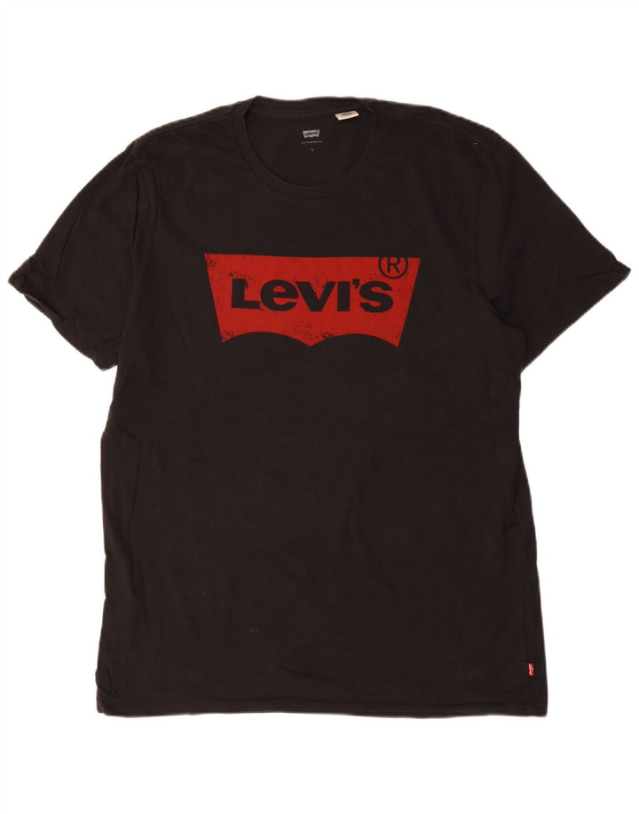 Levi's Mens Graphic T-Shirt Top Large Black Cotton