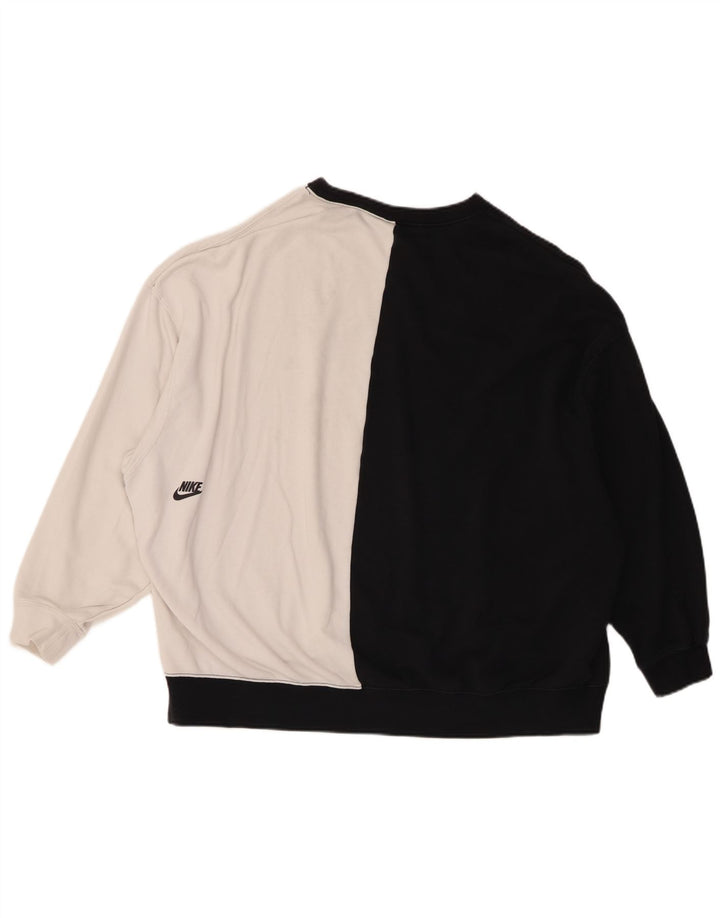 Nike Womens Graphic Sweatshirt Jumper UK 10 Small Black Colourblock