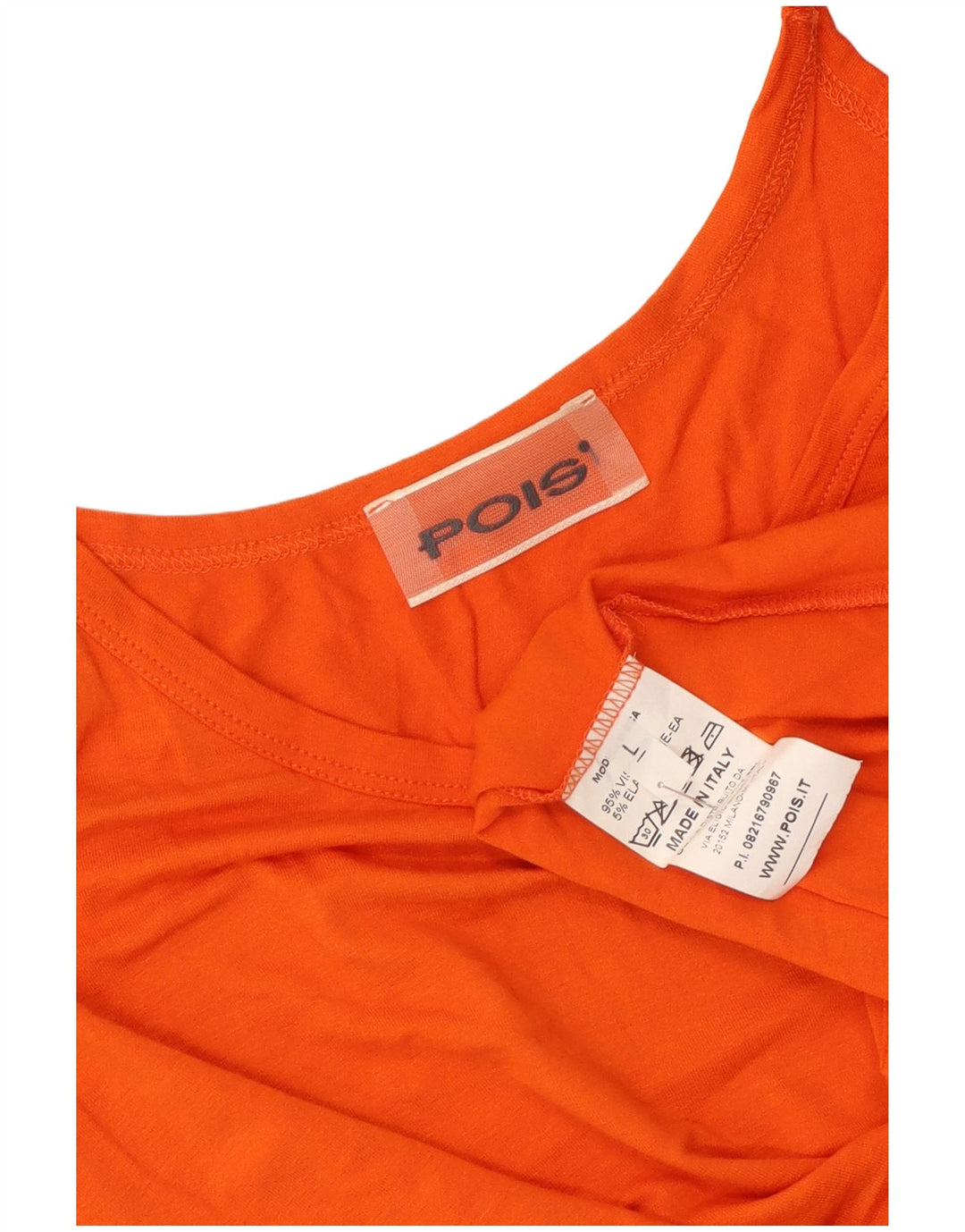 Vintage Womens Cami Top UK 14 Large Orange Viscose