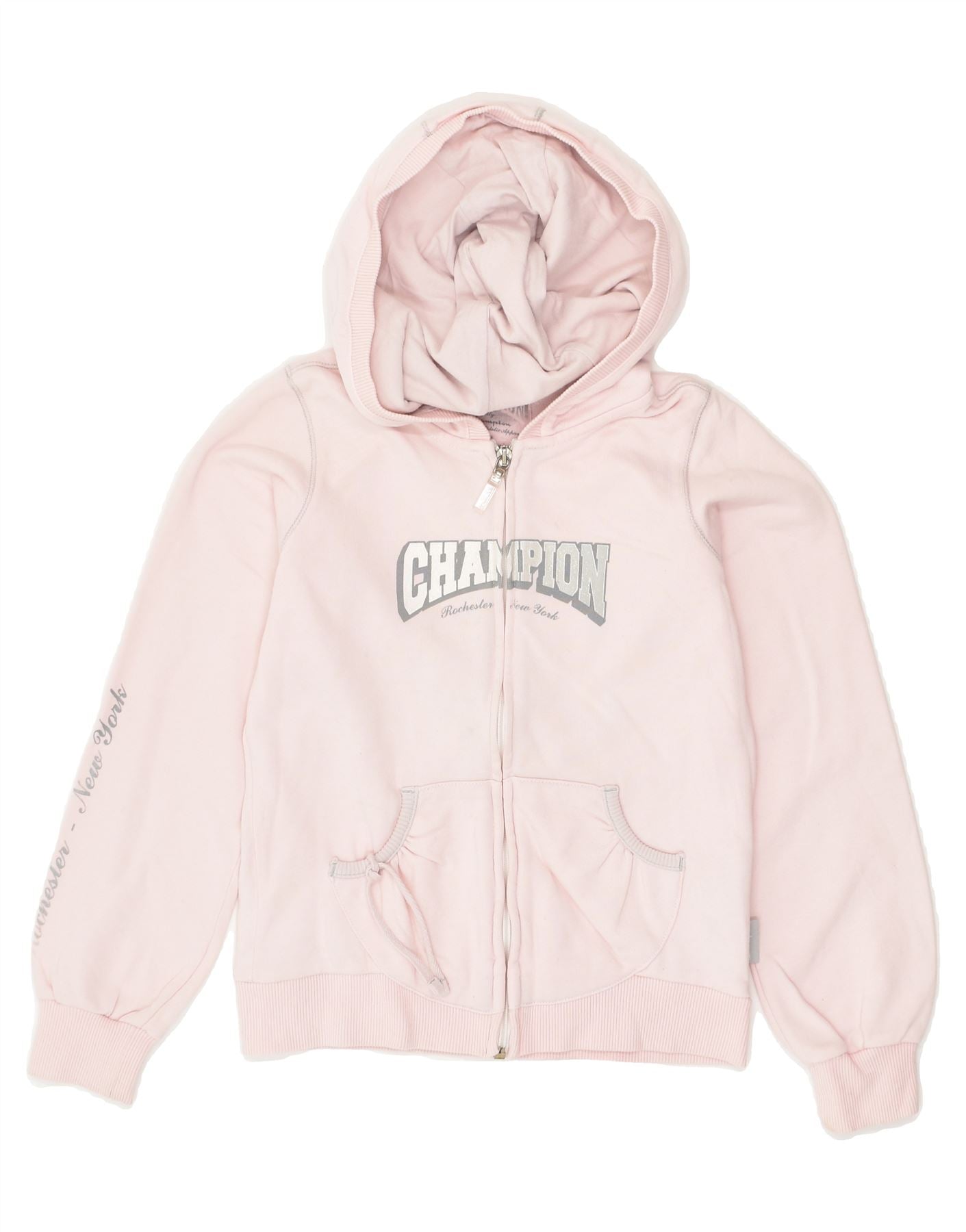 Girls pink champion outlet hoodie