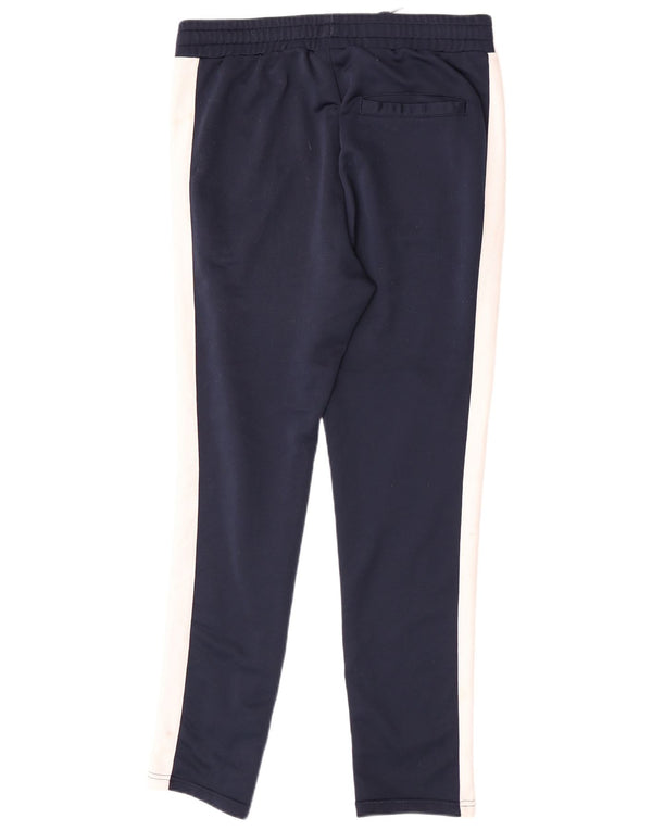 Fila Mens Tracksuit Trousers Medium  Navy Blue Colourblock Polyester