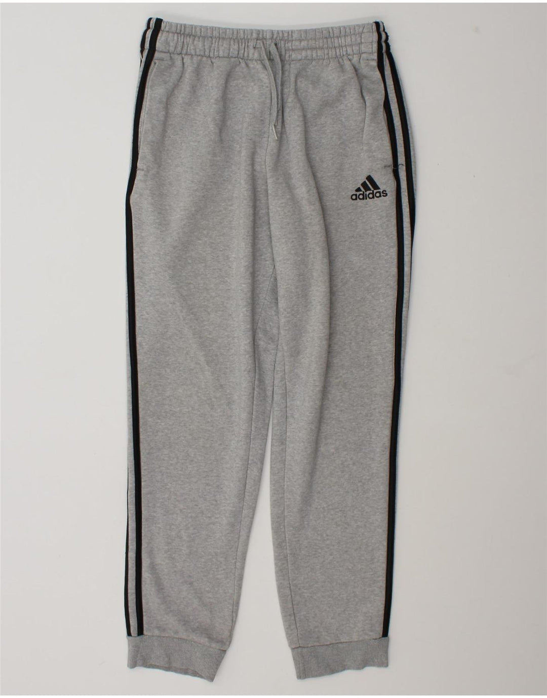 Adidas Mens Tracksuit Trousers Joggers Medium Grey Flecked Cotton