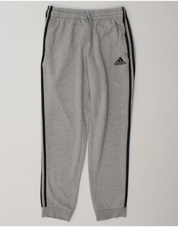 Adidas Mens Tracksuit Trousers Joggers Medium Grey Flecked Cotton