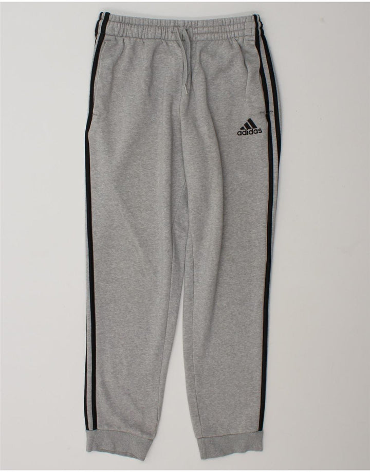 Adidas Mens Tracksuit Trousers Joggers Medium Grey Flecked Cotton