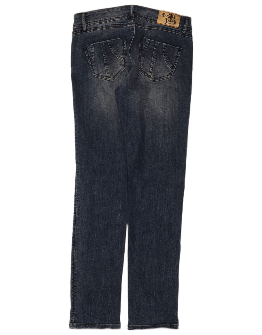 Desigual Womens Graphic Slim Jeans W30 L31 Blue Cotton