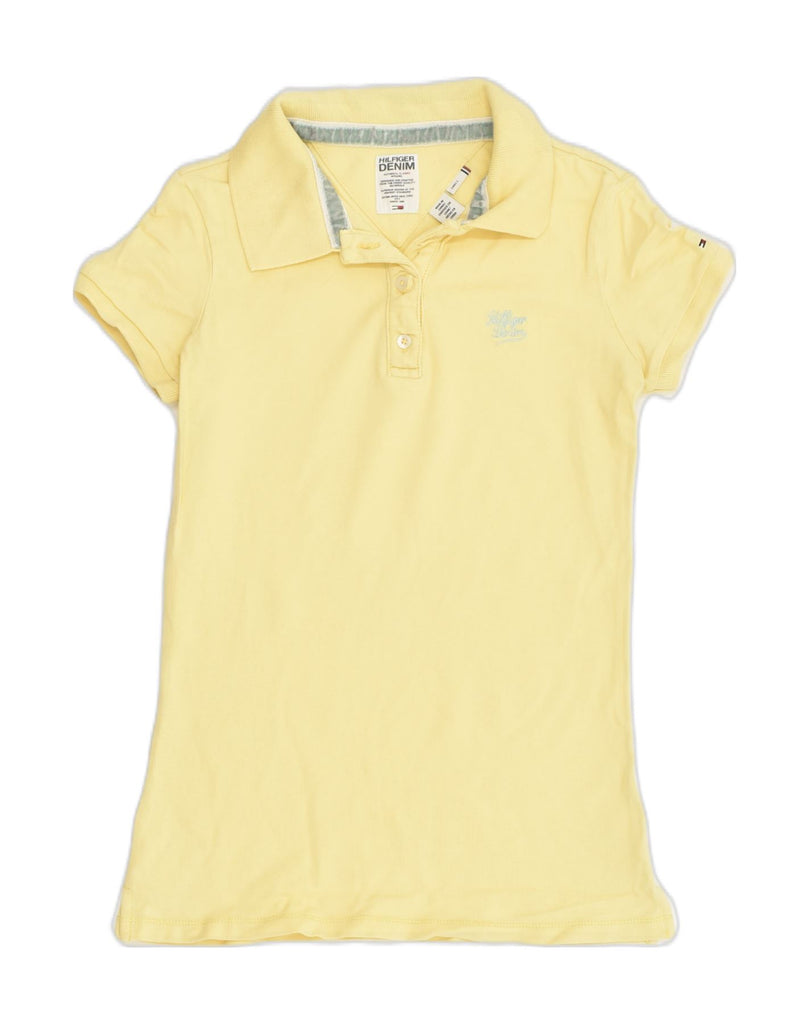 TOMMY HILFIGER Womens Polo Shirt UK 8 Small Yellow | Vintage Tommy Hilfiger | Thrift | Second-Hand Tommy Hilfiger | Used Clothing | Messina Hembry 