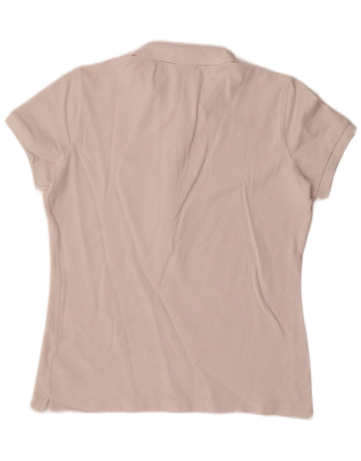Lacoste Womens Polo Shirt Size 42 Large White Cotton