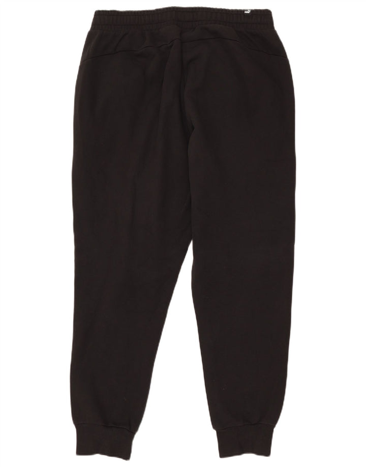 PUMA Mens Tracksuit Trousers Joggers Large  Black Cotton