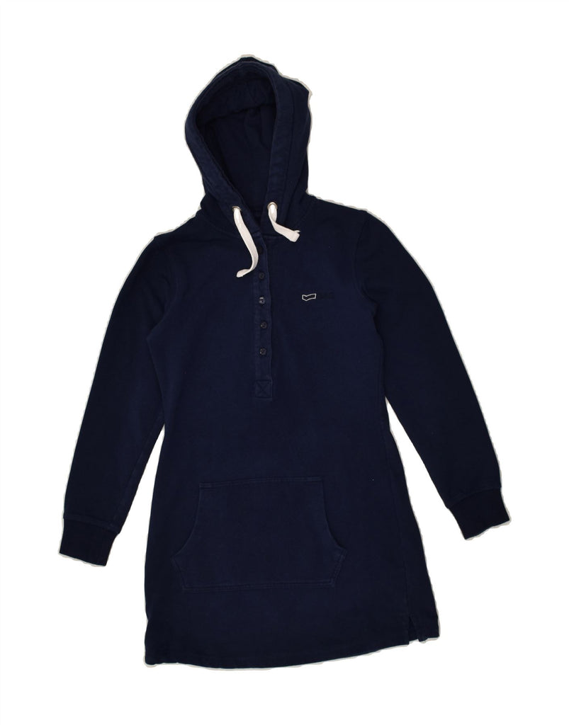 GAS Girls Hooded Jumper Dress 9-10 Years Navy Blue Cotton | Vintage Gas | Thrift | Second-Hand Gas | Used Clothing | Messina Hembry 