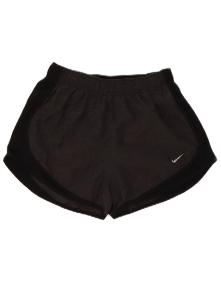Nike Womens Sport Shorts UK 8 Small Grey Colourblock Polyester