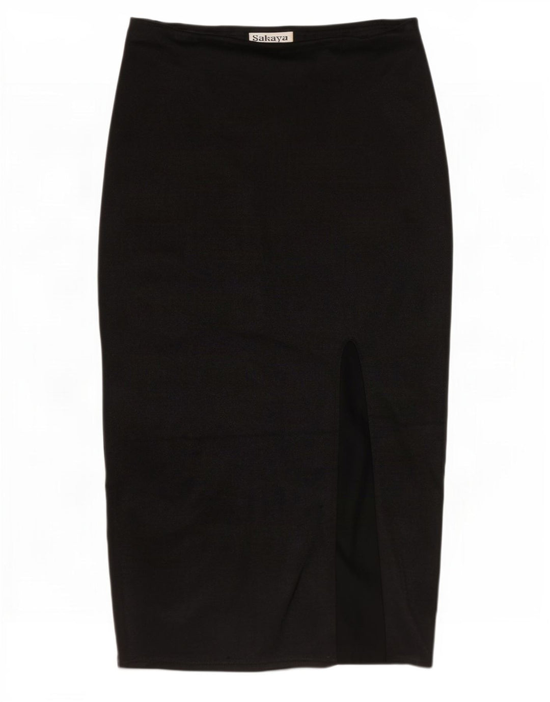 Vintage Womens Pencil Skirt W32 Large Black Nylon