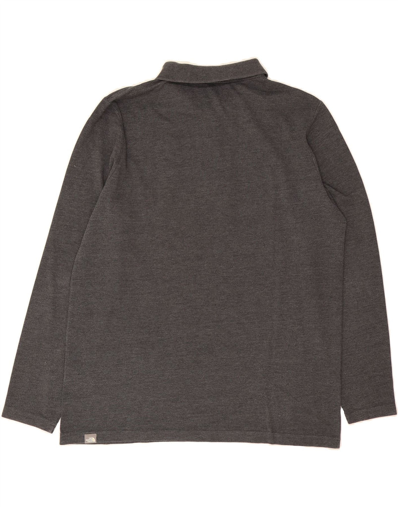 THE NORTH FACE Mens Long Sleeve Polo Shirt XL Grey Cotton Vintage The North Face and Second-Hand The North Face from Messina Hembry 
