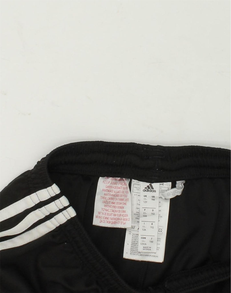 ADIDAS Boys Sport Shorts 11-12 Years Medium  Black Polyester | Vintage Adidas | Thrift | Second-Hand Adidas | Used Clothing | Messina Hembry 