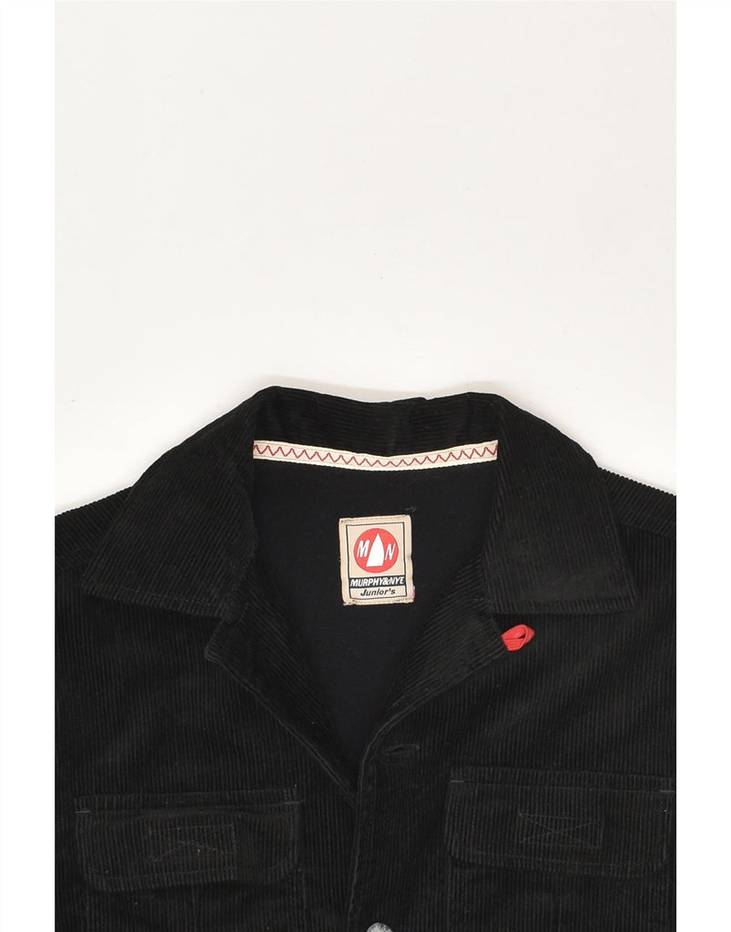 MURPHY & NYE Boys Corduroy Jacket 9-10 Years Black Cotton | Vintage Murphy & Nye | Thrift | Second-Hand Murphy & Nye | Used Clothing | Messina Hembry 