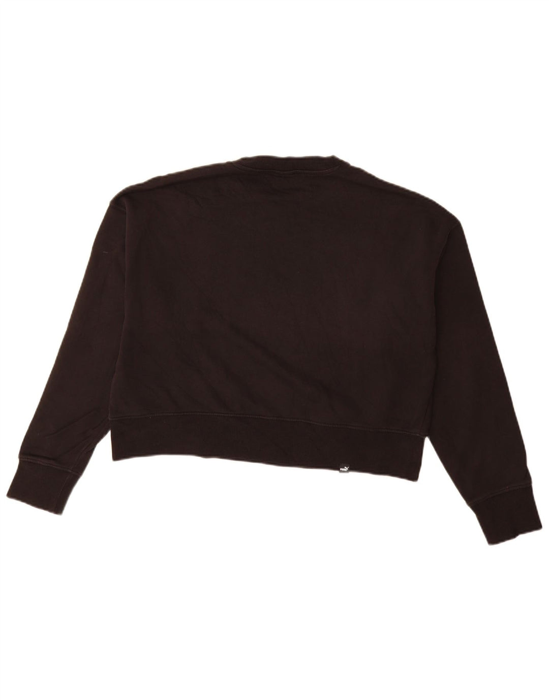 Puma Womens Oversized Sweatshirt Jumper UK 14 Medium Black Cotton
