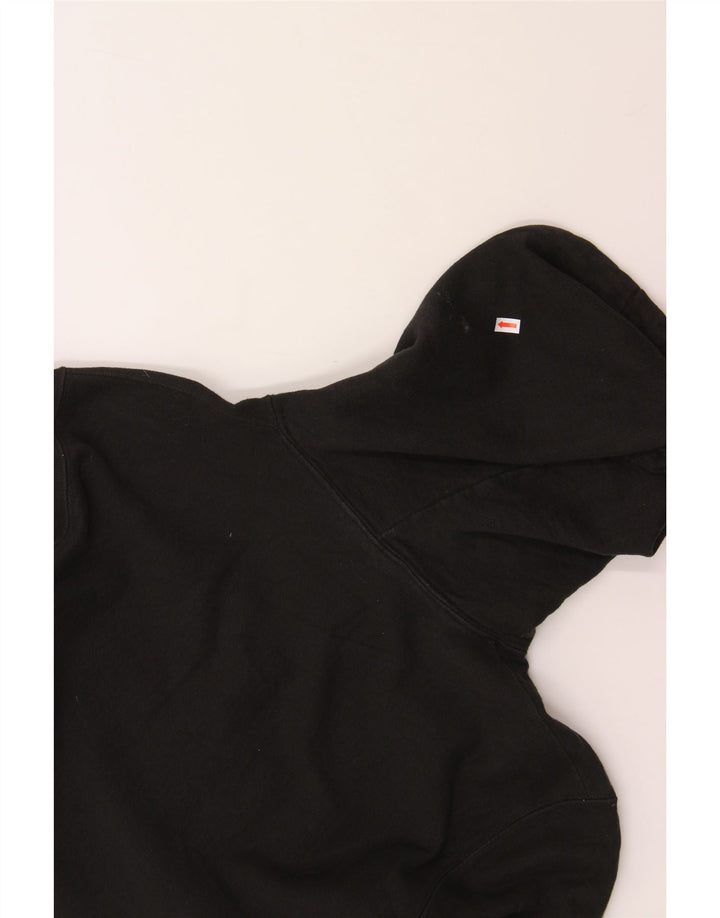 CHAMPION Womens Crop Oversized Hoodie Jumper UK 6 XS Black Cotton Vintage Champion and Second-Hand Champion from Messina Hembry 