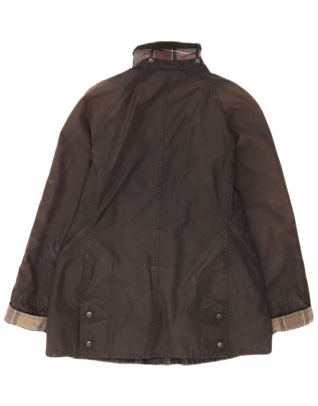 Barbour Womens Oversized Waxed Cotton Jacket UK 10 Small Black