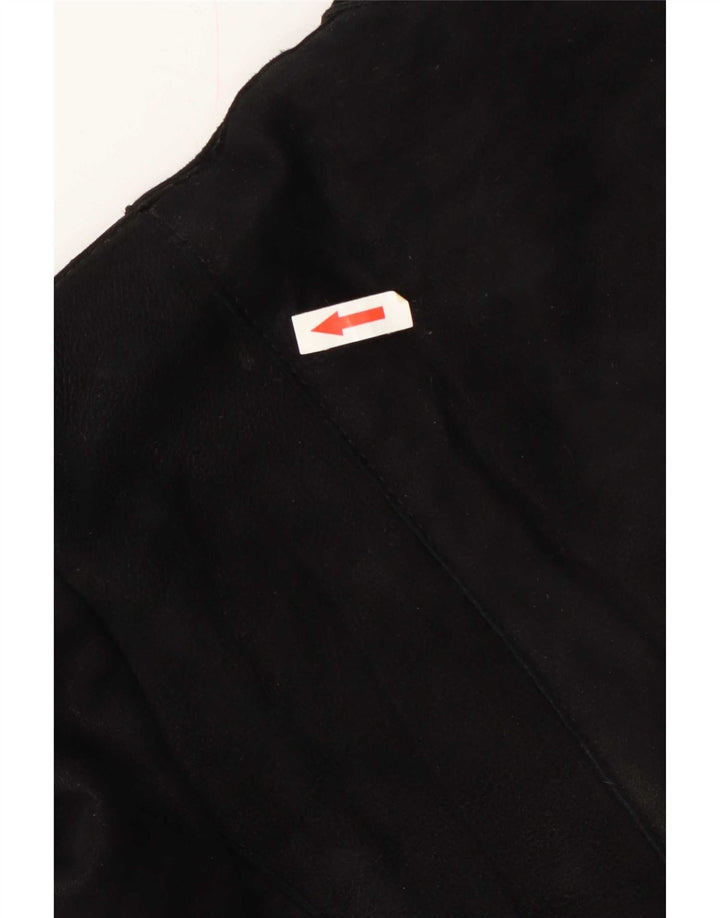Vintage Womens Shearling Jacket IT 46 Large Black