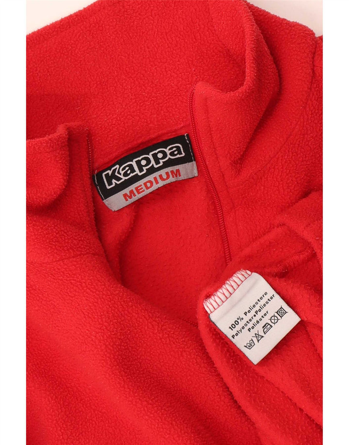 Kappa Mens Zip Neck Fleece Jumper Medium Red Polyester