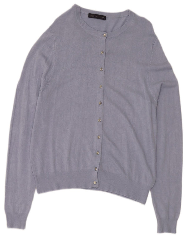 Marks & Spencer Womens Cardigan Sweater UK 14 Large  Blue Viscose