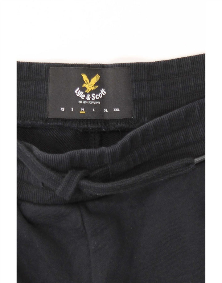 Lyle & Scott Mens Tracksuit Trousers Joggers Medium Black Cotton