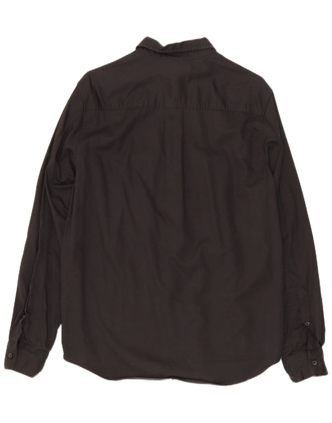 Cos Mens Regular Fit Shirt Small Black Lyocell